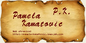 Pamela Kamatović vizit kartica